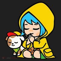 Luce Praying Catholic Pilgrim Vatican Anime Mascot 2025 Women's Sweatshirt thumb 2