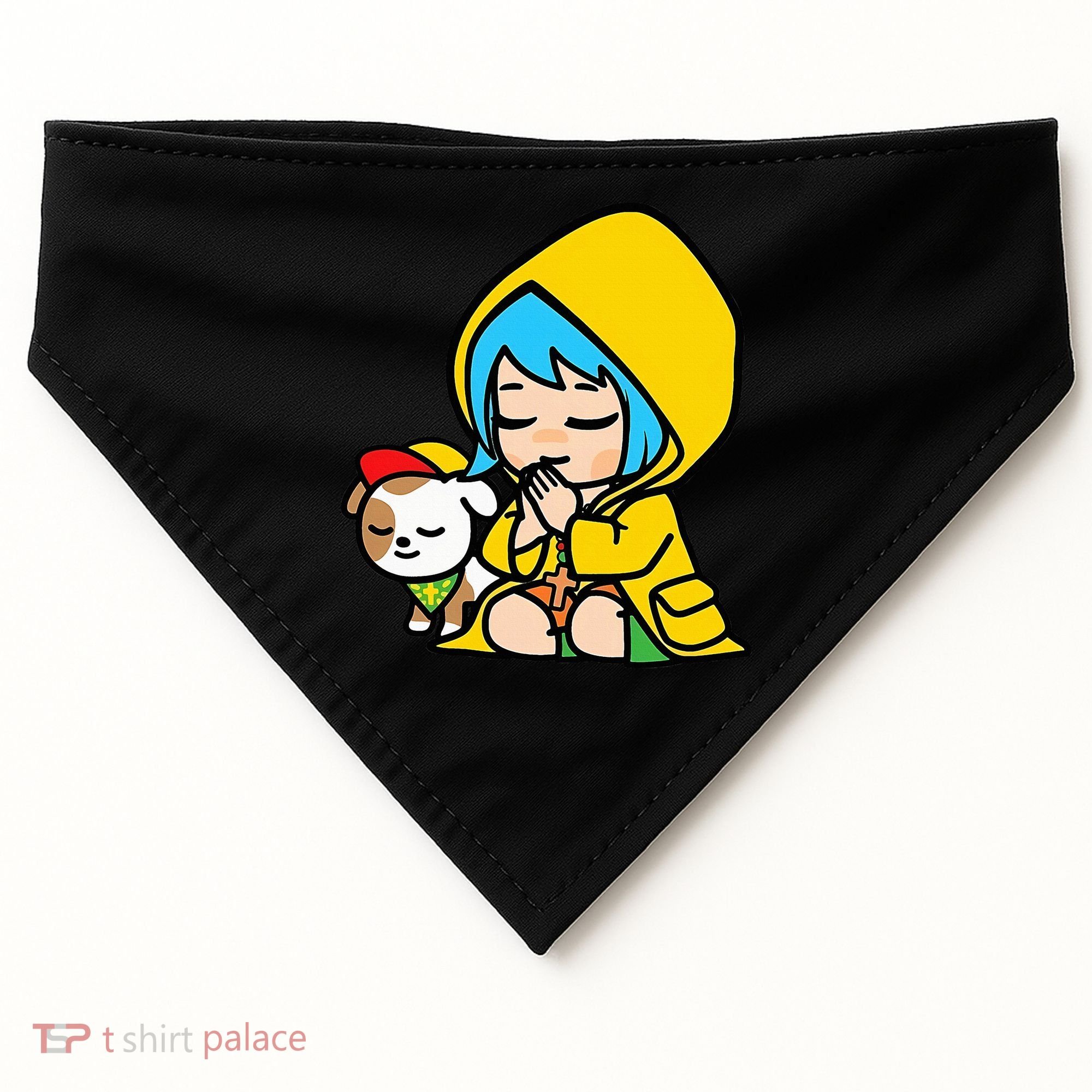 Luce Praying Catholic Pilgrim Vatican Anime Mascot 2025 USA-Made Doggie Bandana