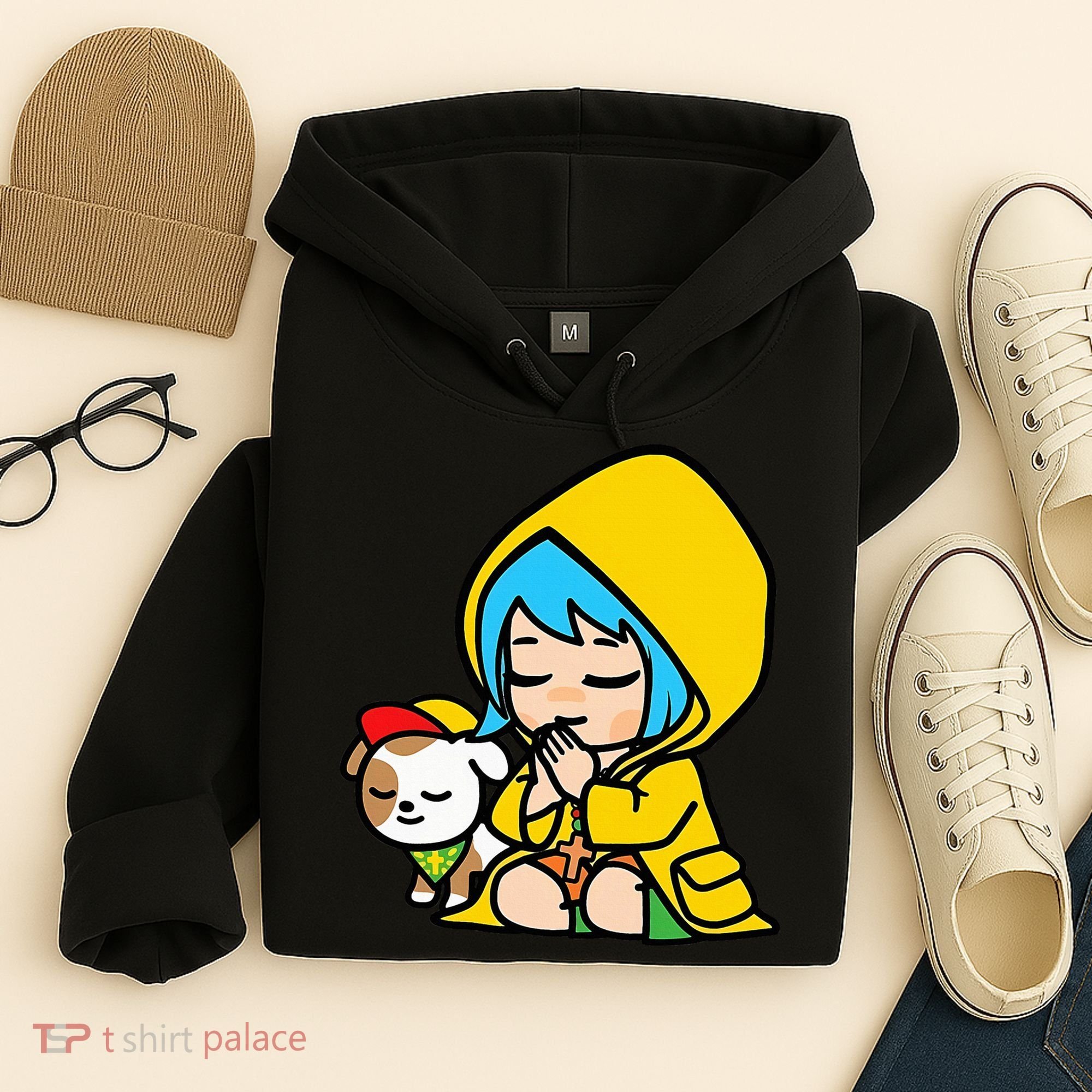 Luce Praying Catholic Pilgrim Vatican Anime Mascot 2025 Hoodie