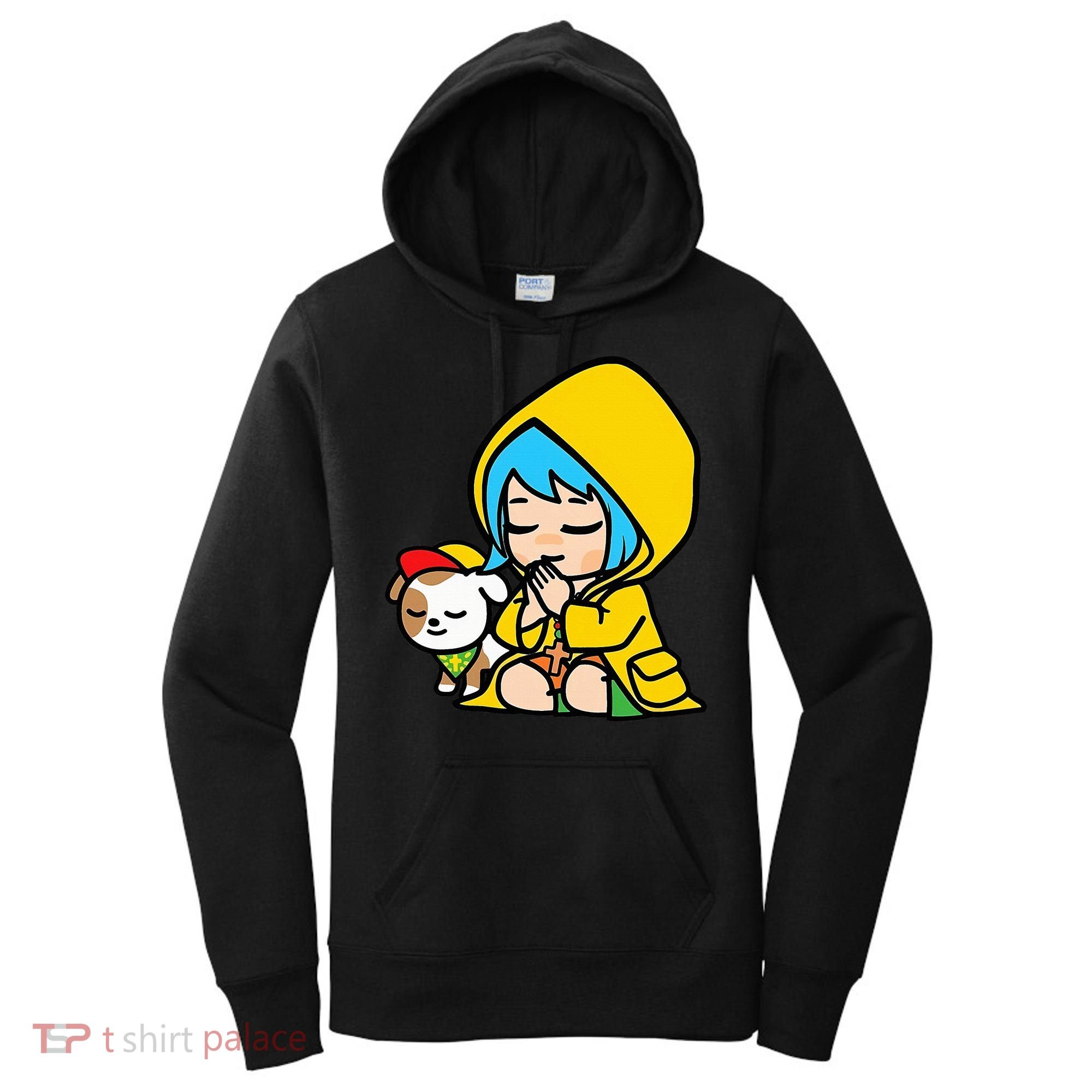 Luce Praying Catholic Pilgrim Vatican Anime Mascot 2025 Women's Hoodie