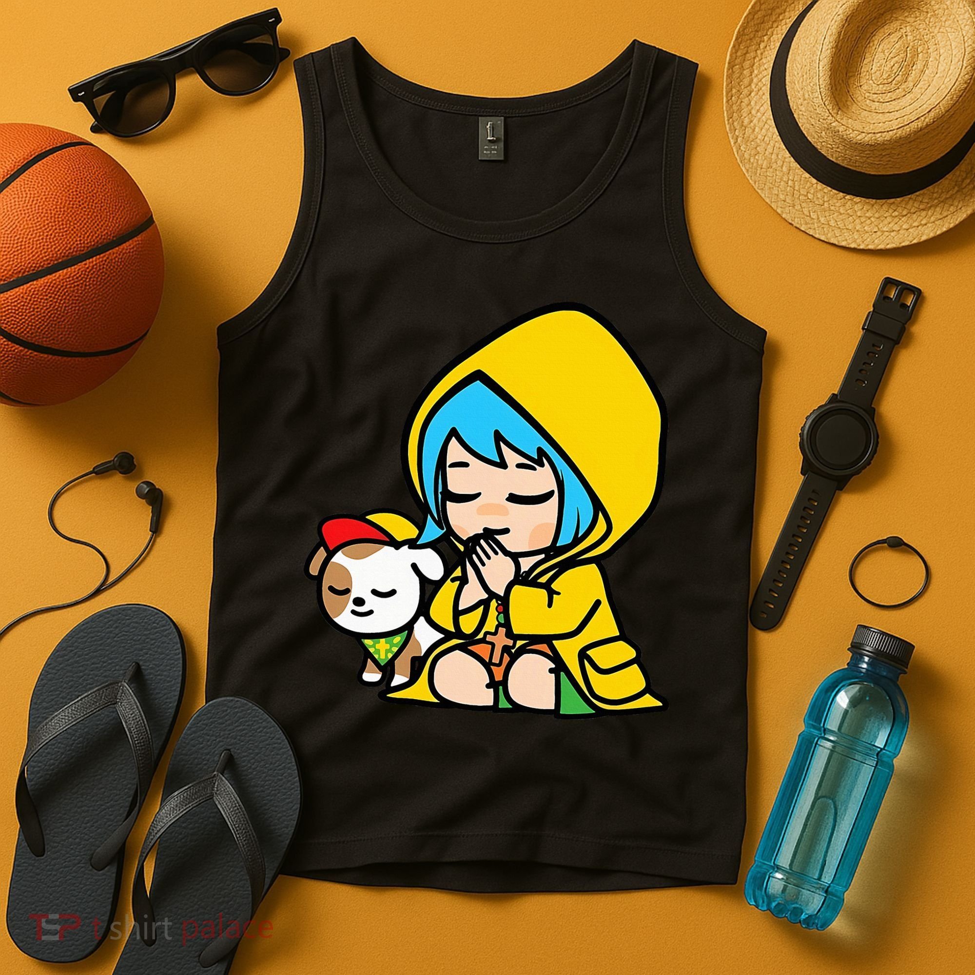 Luce Praying Catholic Pilgrim Vatican Anime Mascot 2025 Tank Top