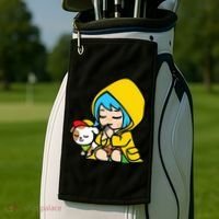 Luce Praying Catholic Pilgrim Vatican Anime Mascot 2025 Golf Towel thumb 2