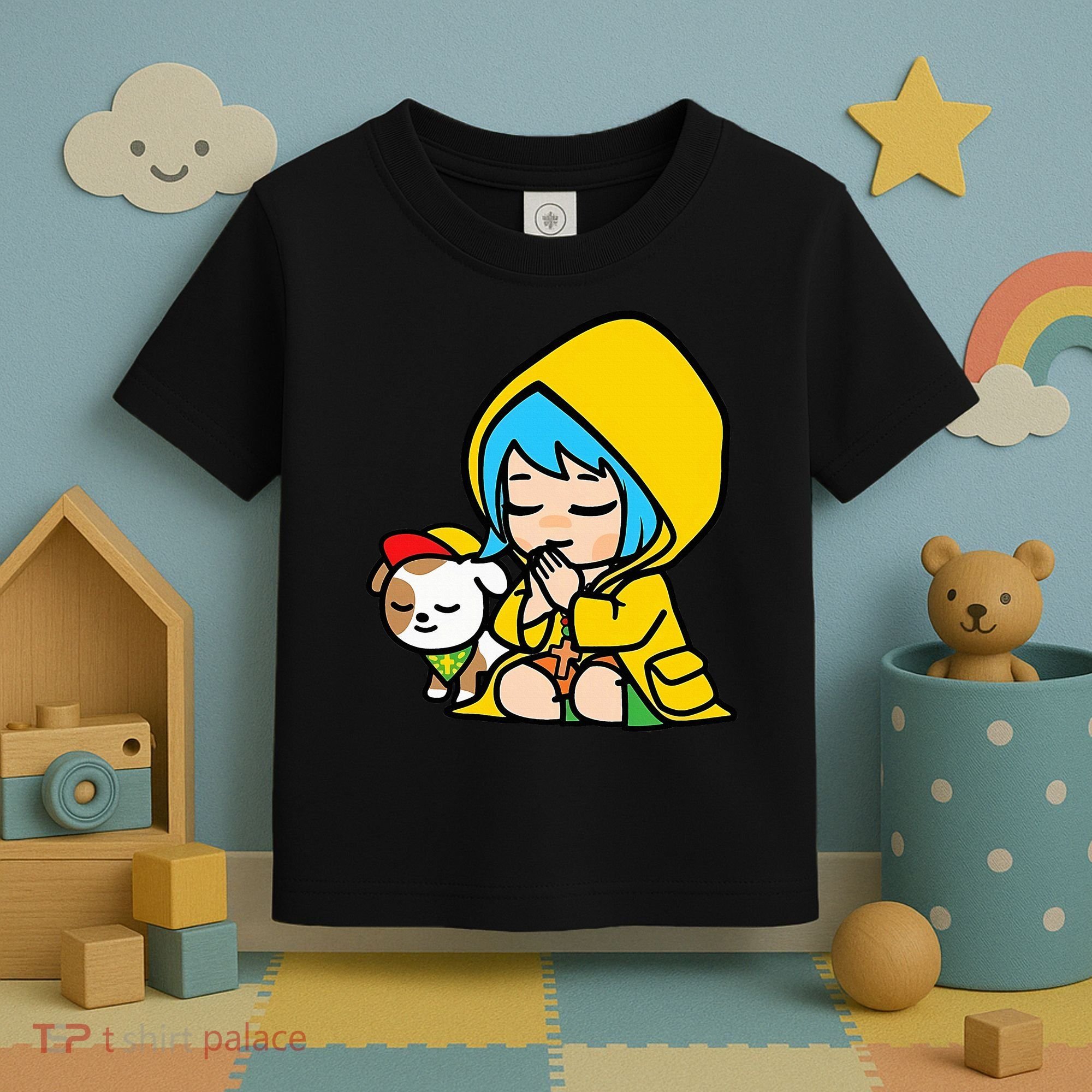 Luce Praying Catholic Pilgrim Vatican Anime Mascot 2025 Toddler T-Shirt