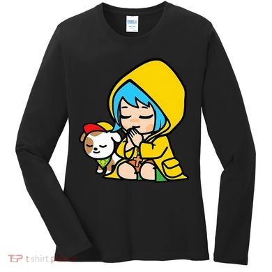 Luce Praying Catholic Pilgrim Vatican Anime Mascot 2025 Women's Long Sleeve Shirt
