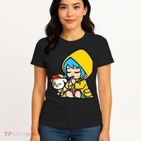 Luce Praying Catholic Pilgrim Vatican Anime Mascot 2025 Women's T-Shirt thumb 4