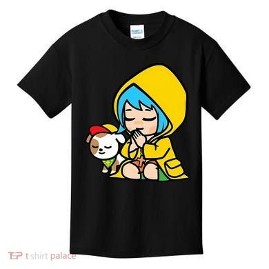 Luce Praying Catholic Pilgrim Vatican Anime Mascot 2025 Kids T-Shirt