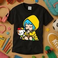 Luce Praying Catholic Pilgrim Vatican Anime Mascot 2025 Kids T-Shirt thumb 3