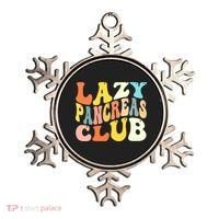 Lazy Pancreas Club T1D Retro Groovy Diabetes Awareness Ornament thumb 0