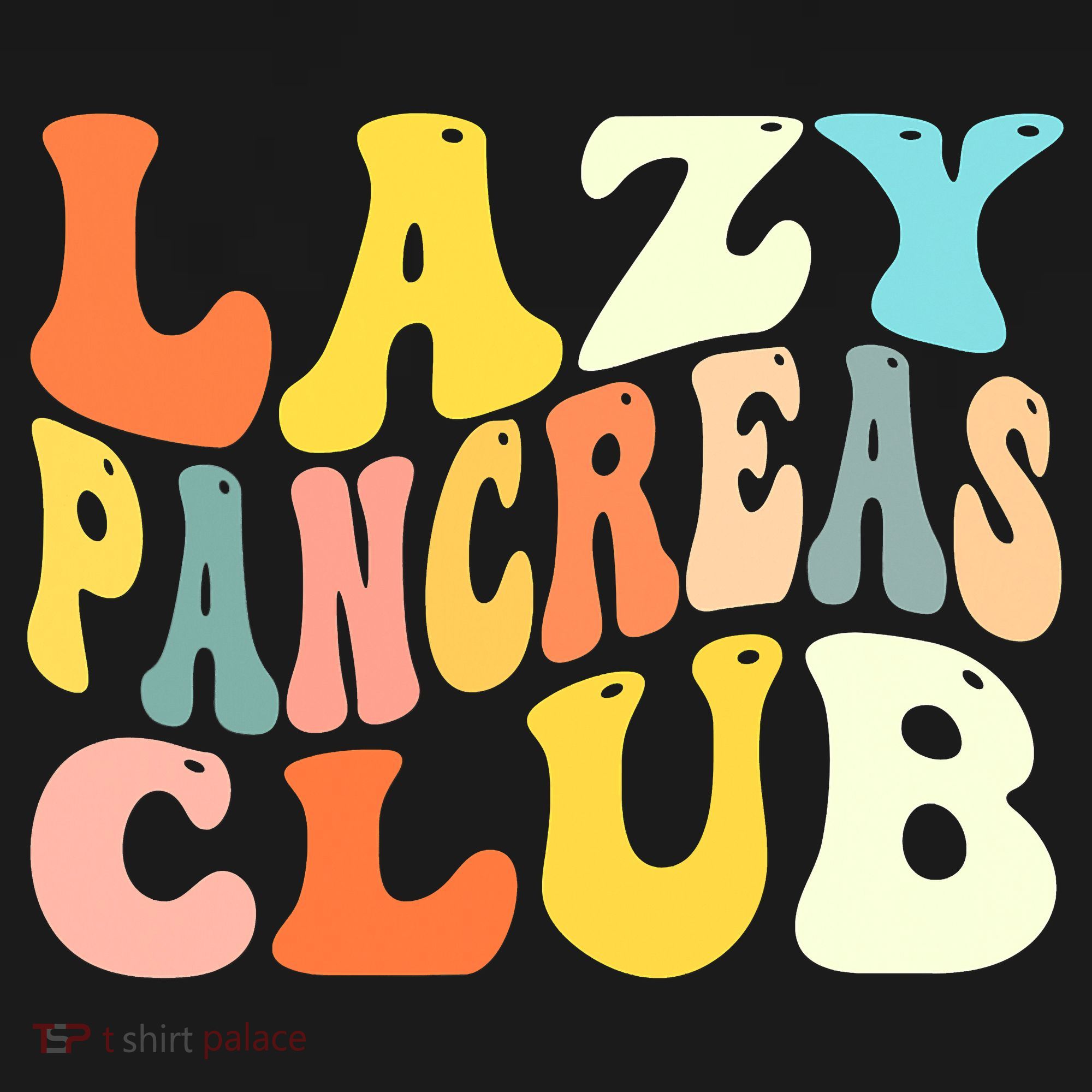 Lazy Pancreas Club T1D Retro Groovy Diabetes Awareness Women's Tank Top