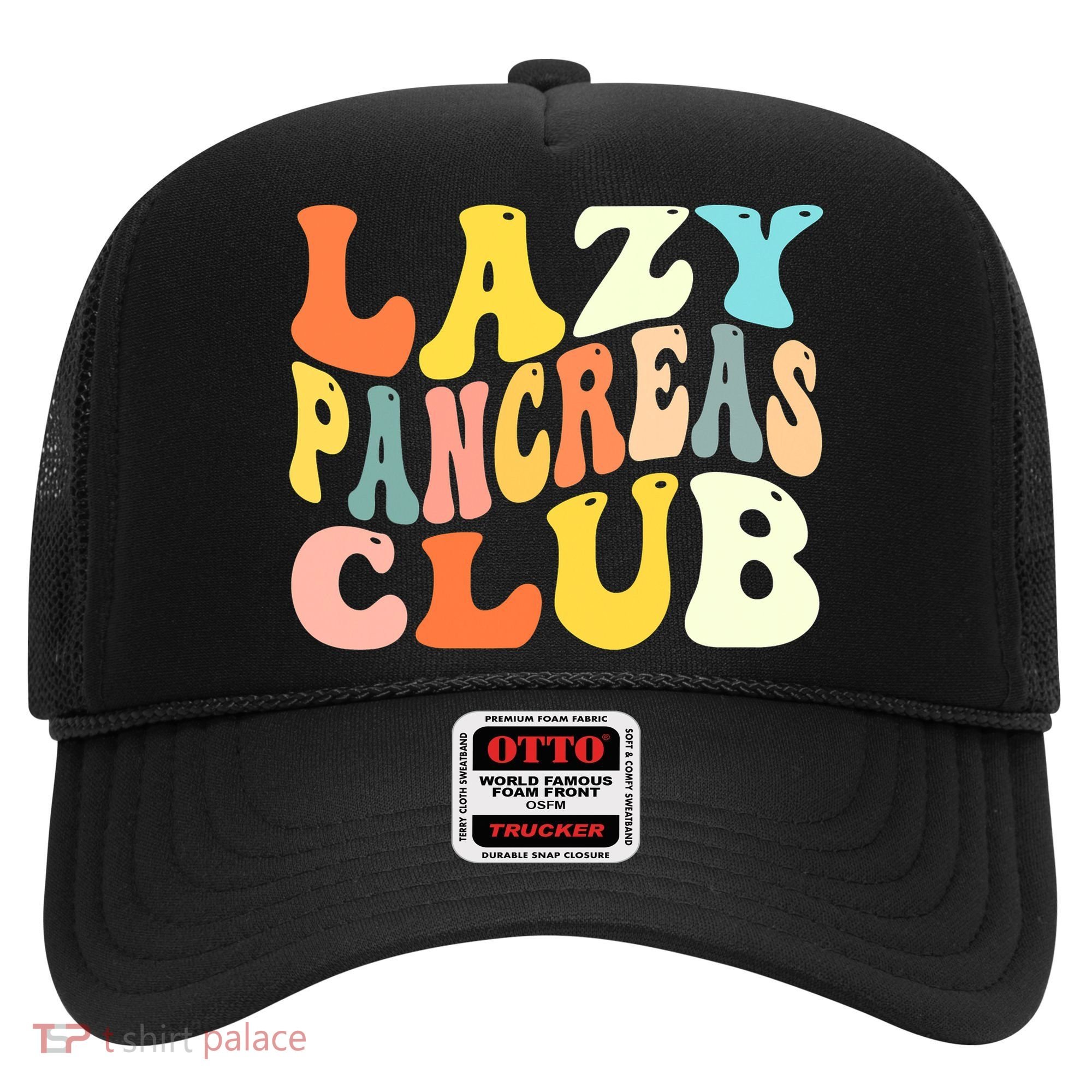Lazy Pancreas Club T1D Retro Groovy Diabetes Awareness Hat