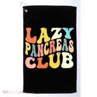 Lazy Pancreas Club T1D Retro Groovy Diabetes Awareness Golf Towel thumb 0