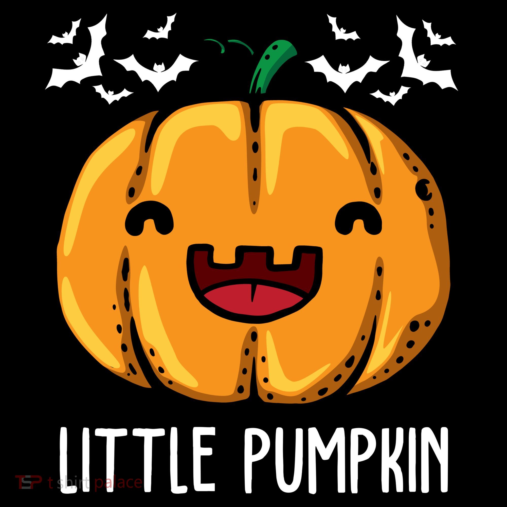 Little Pumpkin Cute Halloween Cropped Pullover Crew