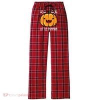 Little Pumpkin Cute Halloween Women's Flannel Plaid Pajama Pants thumb 0