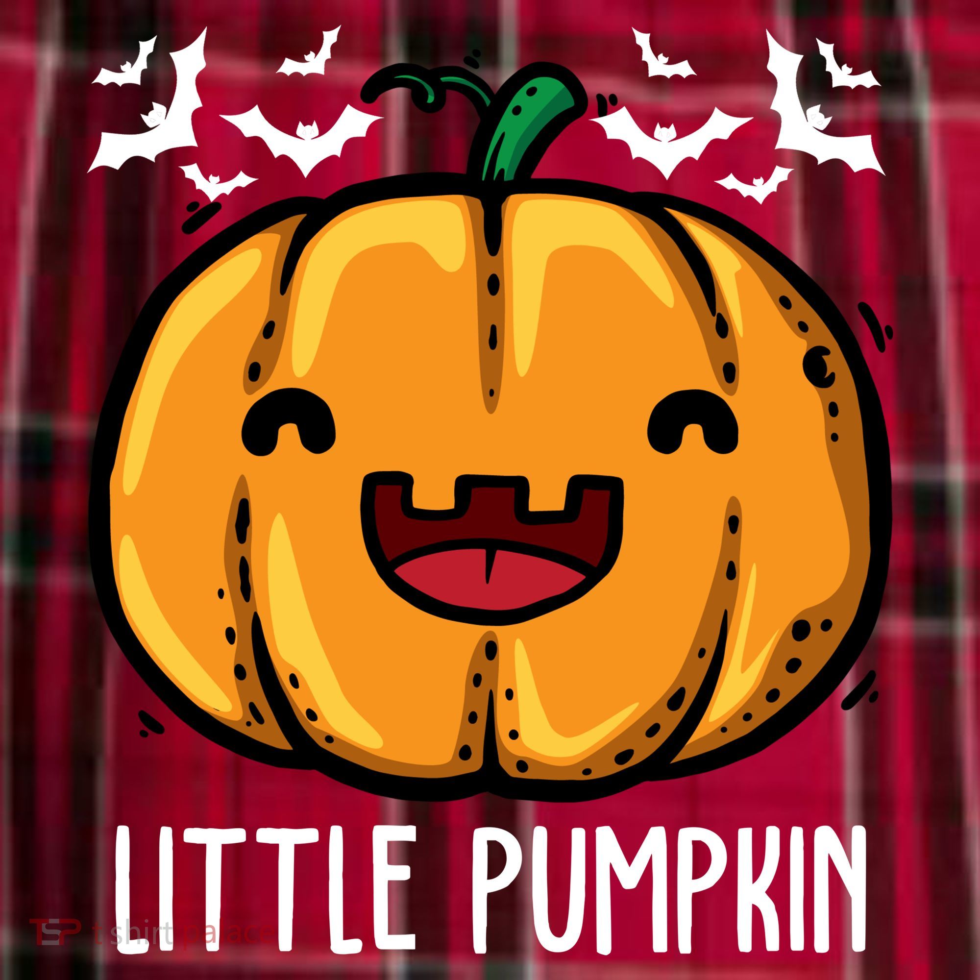Little Pumpkin Cute Halloween Women's Flannel Plaid Pajama Pants