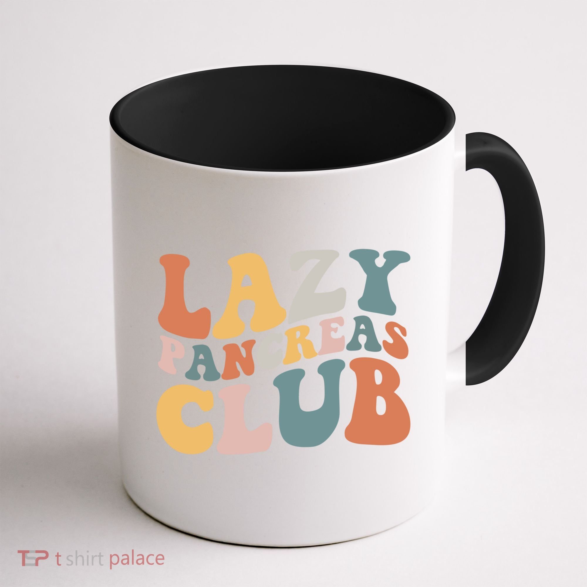 Lazy Pancreas Club Retro Groovy Diabetes Awareness Funny Gift Coffee Mug
