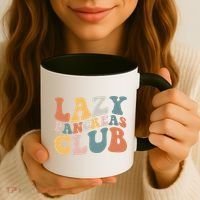 Lazy Pancreas Club Retro Groovy Diabetes Awareness Funny Gift Coffee Mug thumb 3