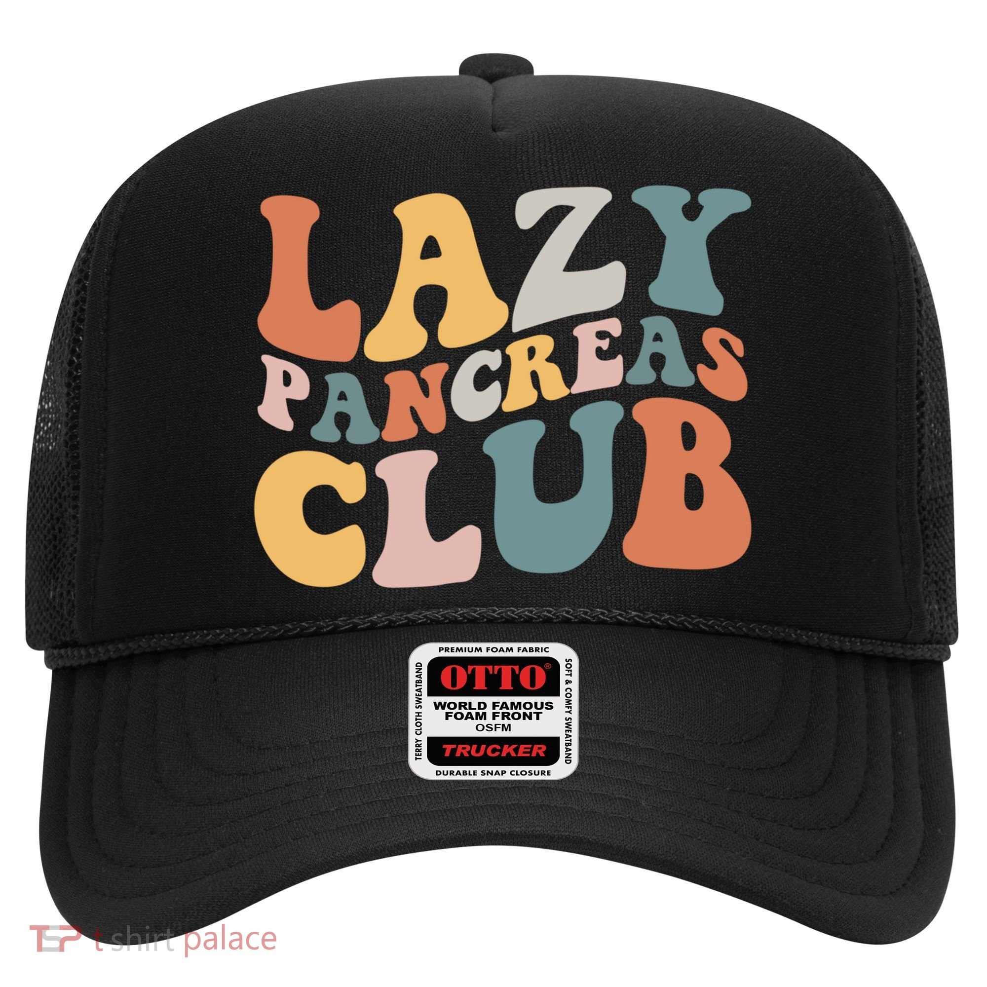 Lazy Pancreas Club Retro Groovy Diabetes Awareness Funny Gift Hat