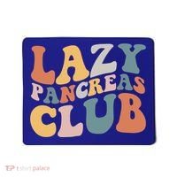 Lazy Pancreas Club Retro Groovy Diabetes Awareness Funny Gift Mousepad thumb 0