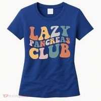 Lazy Pancreas Club Retro Groovy Diabetes Awareness Funny Gift Women's T-Shirt thumb 0