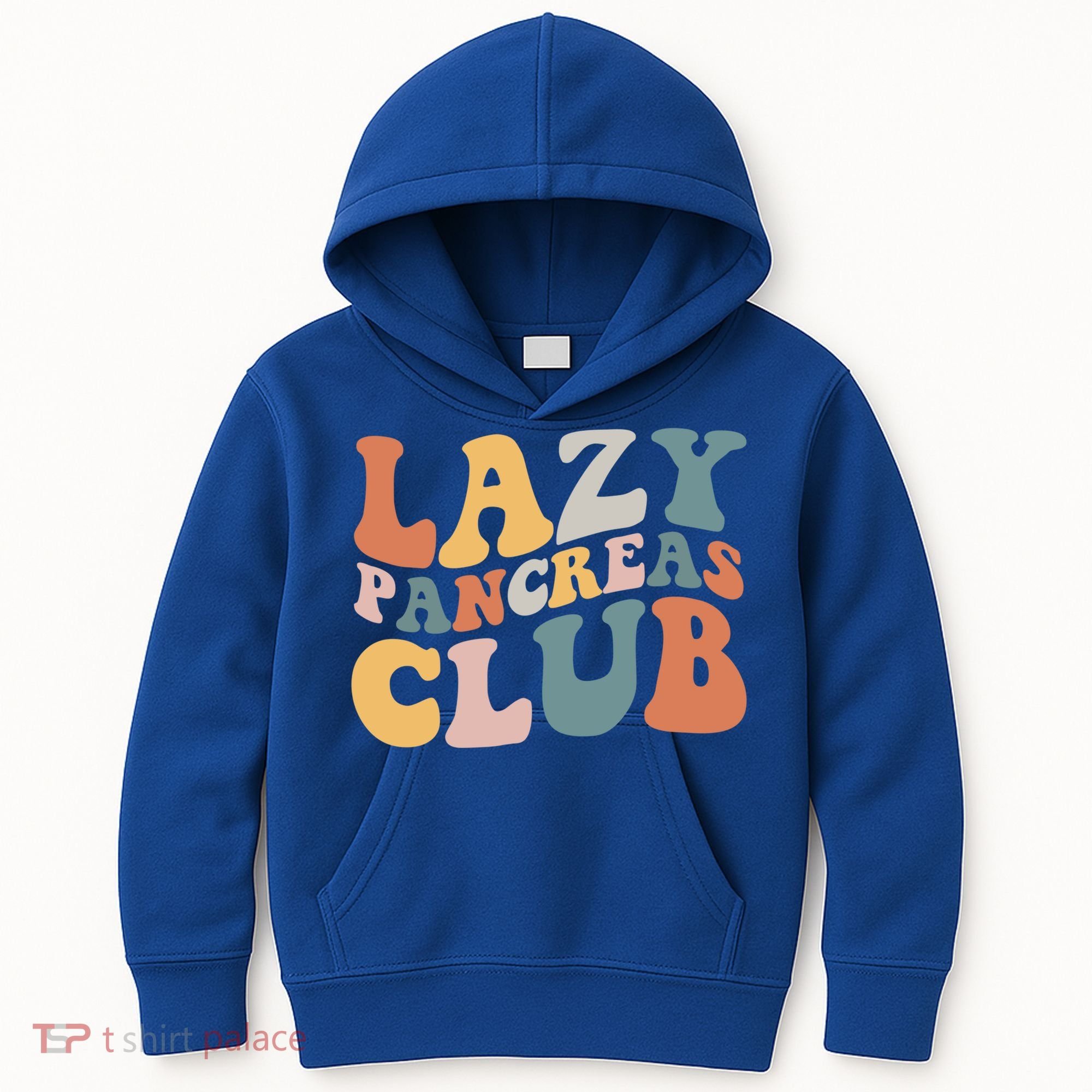 Lazy Pancreas Club Retro Groovy Diabetes Awareness Funny Gift Kids Hoodie