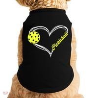 I Love Pickleball Cute Match Doggie Tank thumb 0
