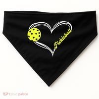 I Love Pickleball Cute Match USA-Made Doggie Bandana thumb 0