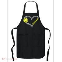I Love Pickleball Cute Match Apron thumb 0