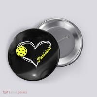 I Love Pickleball Cute Match Button thumb 0