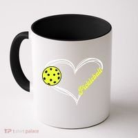 I Love Pickleball Cute Match Coffee Mug thumb 0