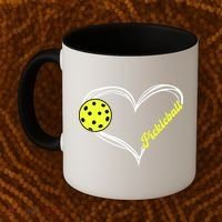 I Love Pickleball Cute Match Coffee Mug thumb 2