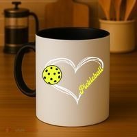 I Love Pickleball Cute Match Coffee Mug thumb 4