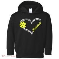 I Love Pickleball Cute Match Toddler Hoodie thumb 0
