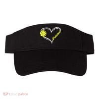 I Love Pickleball Cute Match Visor thumb 0