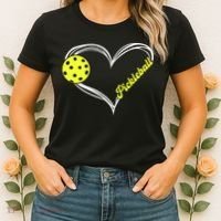 I Love Pickleball Cute Match Women's T-Shirt thumb 2