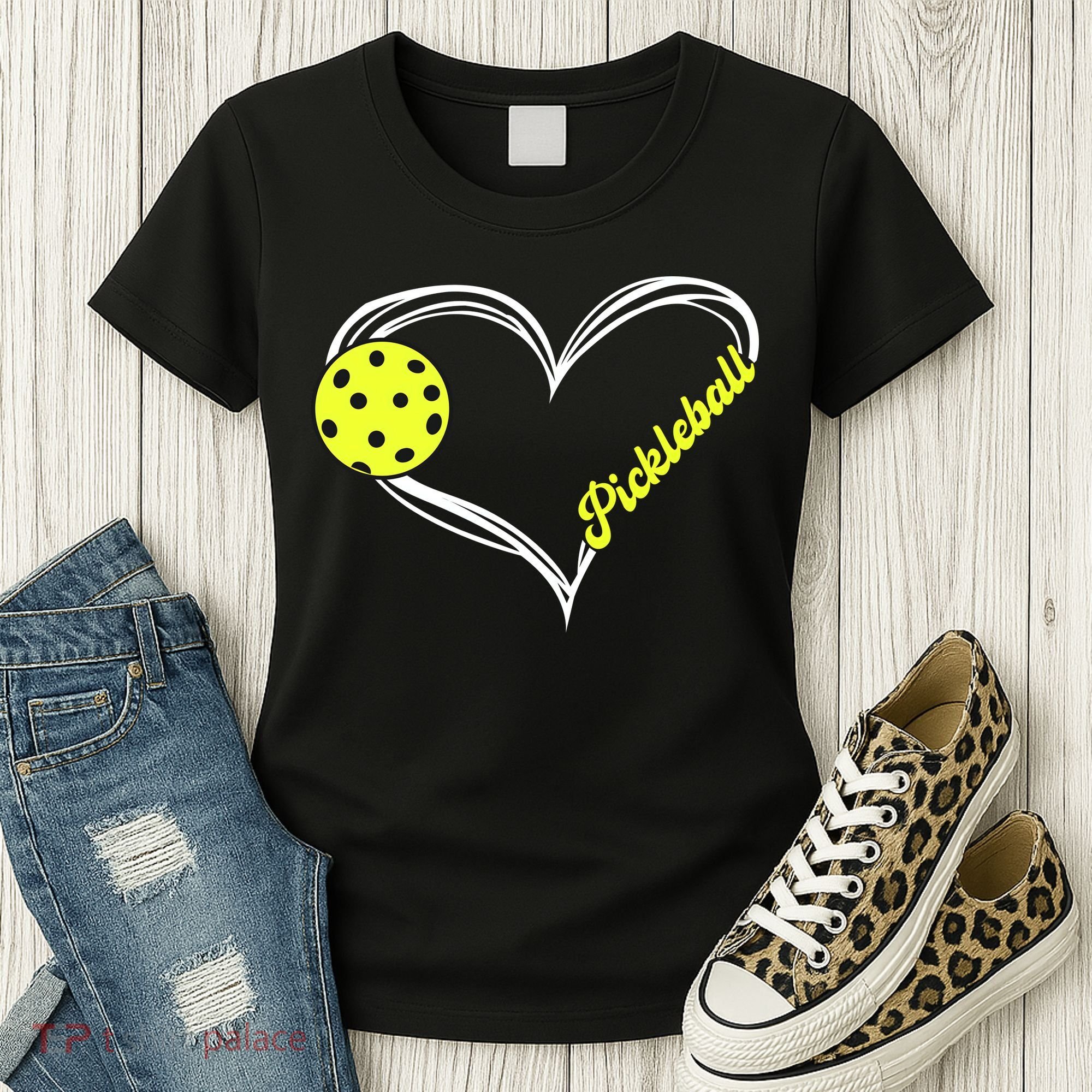 I Love Pickleball Cute Match Women's T-Shirt