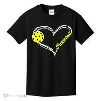 I Love Pickleball Cute Match Kids T-Shirt thumb 0