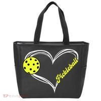 I Love Pickleball Cute Match Tote Bag thumb 0