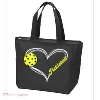 I Love Pickleball Cute Match Tote Bag thumb 3