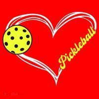 I Love Pickleball Cute Match Santa Hat thumb 1