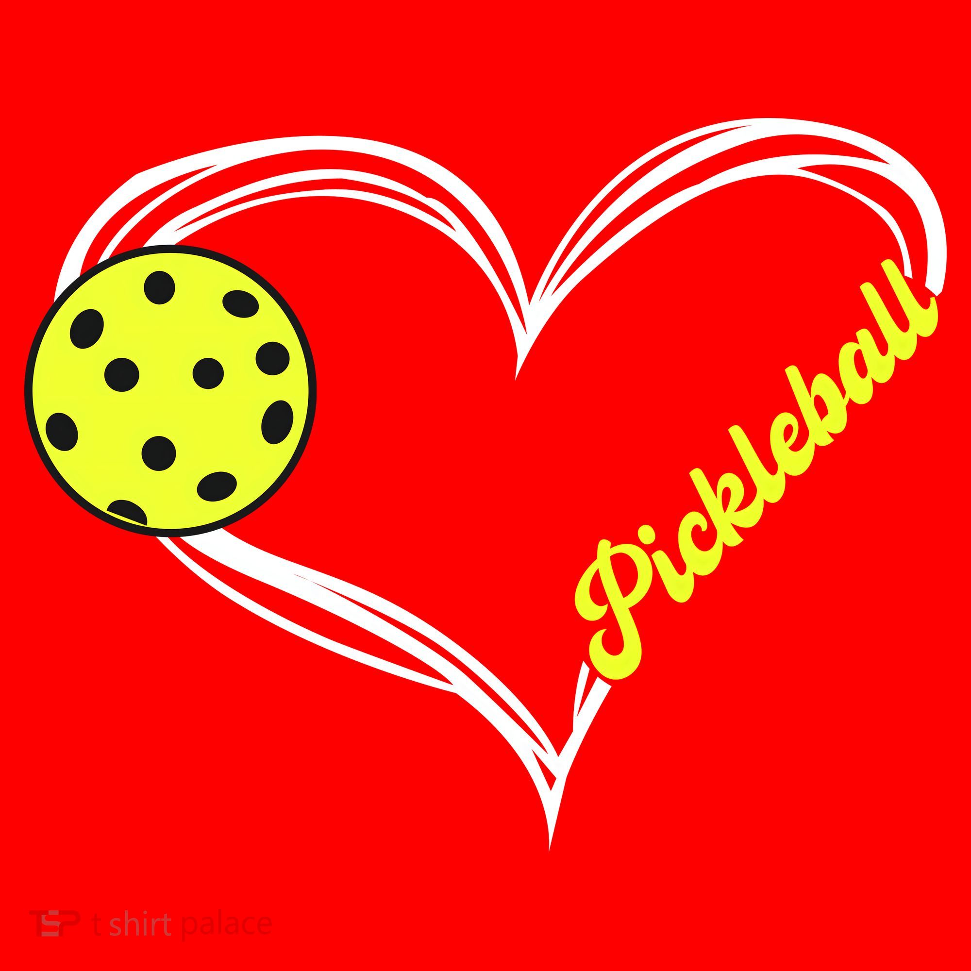 I Love Pickleball Cute Match Santa Hat