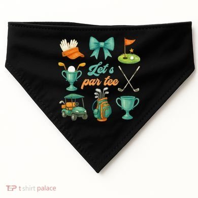 Lets Par Coquette Bow Golf Golfing Golfer Women USA-Made Doggie Bandana
