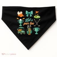 Lets Par Coquette Bow Golf Golfing Golfer Women USA-Made Doggie Bandana thumb 0