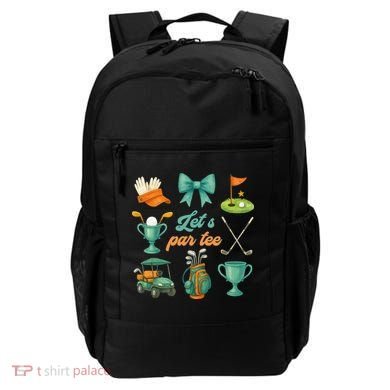 Lets Par Coquette Bow Golf Golfing Golfer Women Backpack