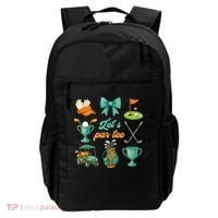 Lets Par Coquette Bow Golf Golfing Golfer Women Backpack thumb 0