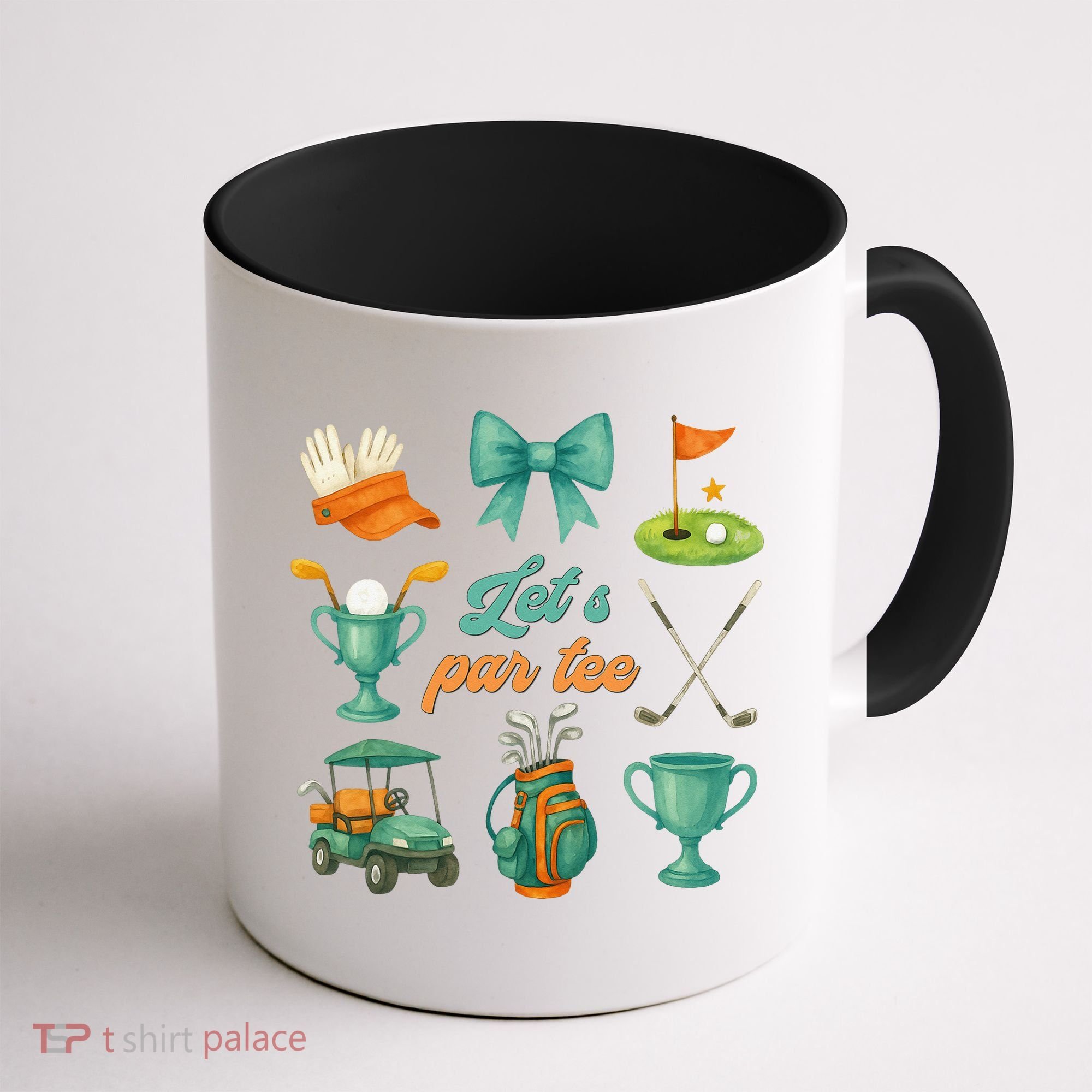 Lets Par Coquette Bow Golf Golfing Golfer Women Coffee Mug