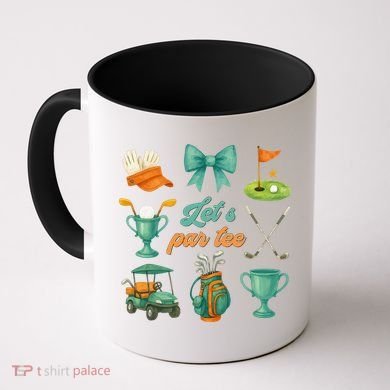 Lets Par Coquette Bow Golf Golfing Golfer Women Coffee Mug