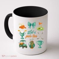 Lets Par Coquette Bow Golf Golfing Golfer Women Coffee Mug thumb 0