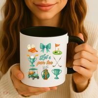 Lets Par Coquette Bow Golf Golfing Golfer Women Coffee Mug thumb 3