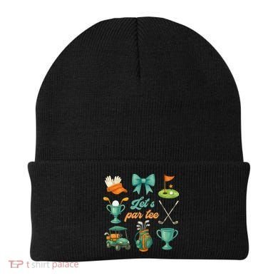 Lets Par Coquette Bow Golf Golfing Golfer Women Beanie