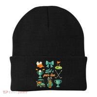 Lets Par Coquette Bow Golf Golfing Golfer Women Beanie thumb 0